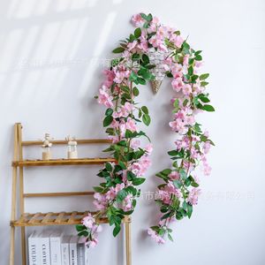 Guirnaldas de Flores de Cerezo Artificiales de 1.75M, Color Rosa Intenso, Flores de Seda para Decoraciones de Bodas al Aire Libre - Product Image 3