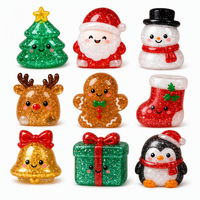 Ensemble de jouets sensoriels TPR Squishy sur le thème de Noël : Père Noël, Bonhomme de neige, Renne, Arbre