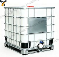 Máquina extrusora-sopladora automática de doble capa y doble estación, ahorro energético para contenedores IBC de HDPE