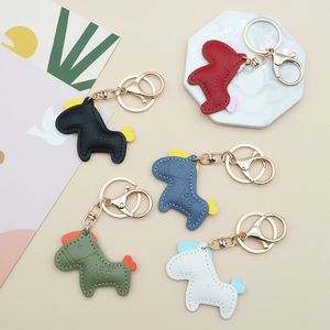 Wholesale Horse Leather Keychain New Design Cute Pegasus Animal PU Leather Keychain Luxury <b>Bag</b> Charms - Product Image 1