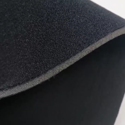 Jianbo Types of Neoprene Fabric Black Breathable Neoprene Fabric Ubl Neoprene with Nylon Backing Foam Rubber for Belt
