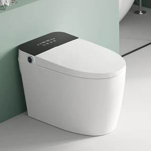 Inodoro Inteligente <span class=keywords><strong>de</strong></span> Cerámica <span class=keywords><strong>de</strong></span> Una Pieza con Sifón Moderno, Descarga Automática y Bidé, Sanitario <span class=keywords><strong>de</strong></span> Suelo - Product Image 4