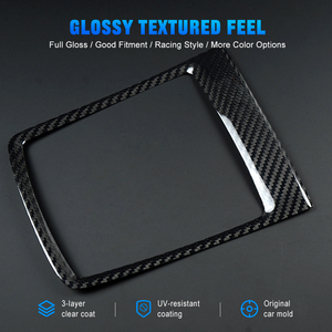 Shasha Real Carbon Fiber Interior Accessories <b>Gear</b> Shift <b>Knob</b> Trim Frame for WRX 2015-2021 - Product Image 3
