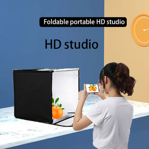 Mini boîte à photos portable de 40cm, tente de prise de vue assemblée en studio, cube de lumière douce à LED avec arrière-plans de photographie - Product Image 6