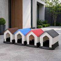 Vente en gros de chenil pour chien résistant aux intempéries, au UV et à l'eau, pour l'extérieur, toutes saisons