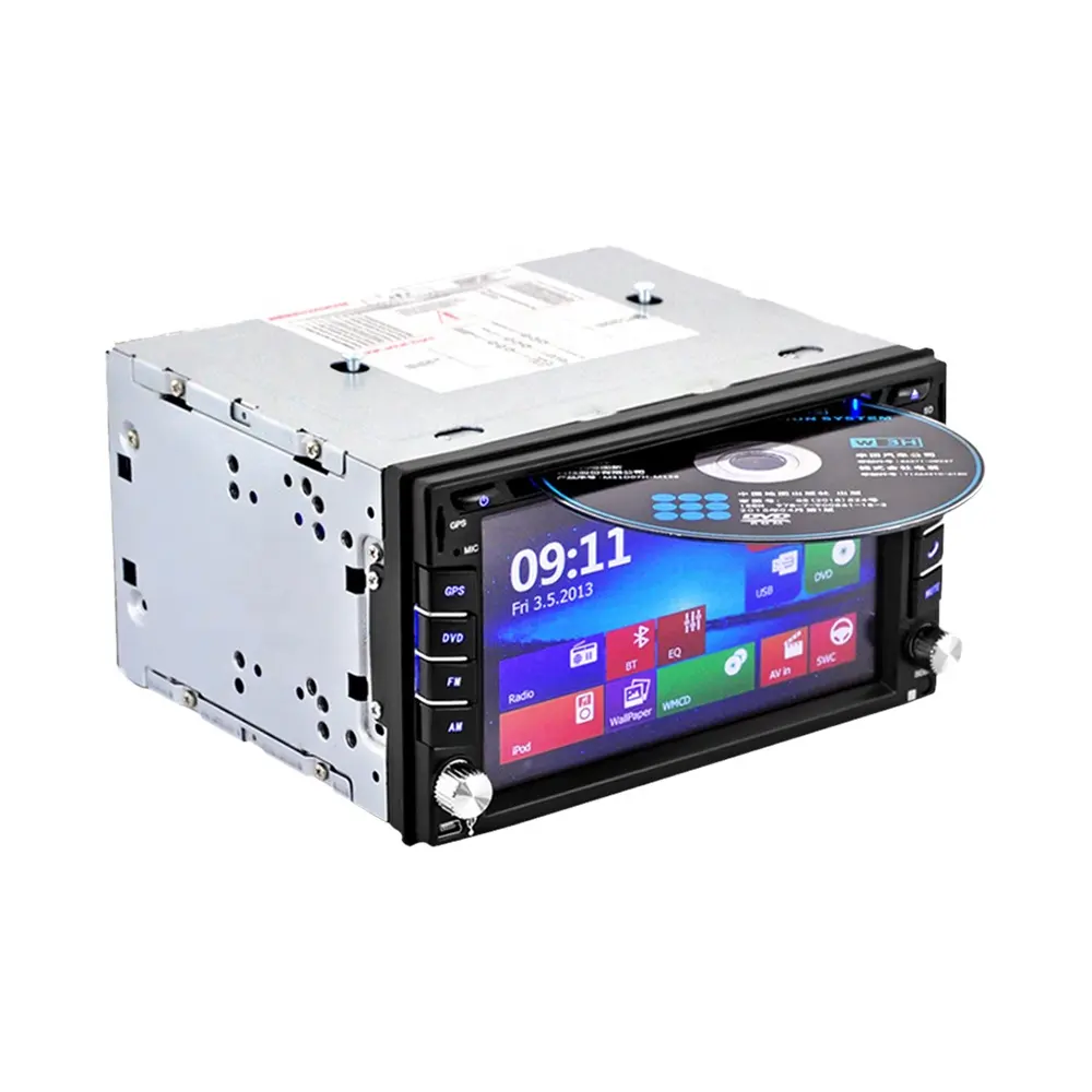 RDS/AM/FM/BT radio touchscreen resistivo da 6.2 pollici con immagine di retromarcia lettore DVD di navigazione GPS per auto 12V