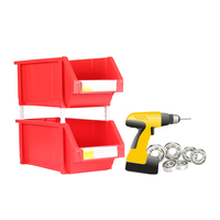 Accessoires muraux industriels pour entrepôt, bacs de rangement en plastique pour écrous et boulons
