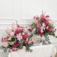 Boule de fleurs artificielles vertes inspirées de la nature, centre de table, décoration, boule de fleurs en plastique, décoration de mariage et de fête