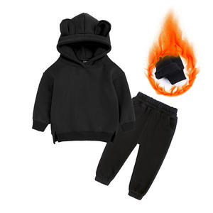 Survêtement à capuche pour enfants, ensemble décontracté en molleton, pour garçons et filles, pull-over à oreilles, 2 pièces, <span class=keywords><strong>2022</strong></span> - Product Image 4