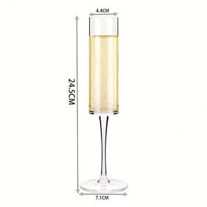 Flûtes à champagne en acrylique 5,5 oz, verres incassables, gobelets réutilisables, élégants pour mariage, fête, anniversaire - Product Image 2