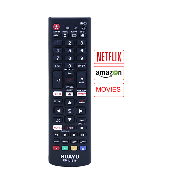 HUAYU RM-L1616 Universal Infrared for LG AKB75375604 AKB75095308 Ultra HD Smart TV Replacement Remote Control