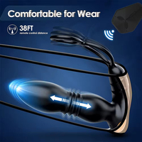 Vibrateur anal à commande par application et télécommande, masseur de prostate avec 2 anneaux vibrants, plug anal, vibrateur point G, jouet pour adultes