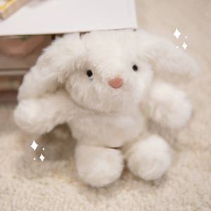 Yeni özel tavşan peluş anahtarlık sıcak satış kolye sarkık kulaklar ile dolması hayvan çocuklar için peluş oyuncak hediye tavşan anahtarlık - Product Image 5