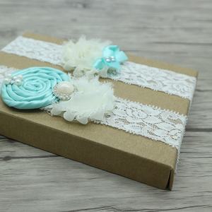 Ensemble jarretelles en dentelle 1 pièce, jarretelles extensibles en dentelle avec fleurs de Rose vertes pour mariée - Product Image 4