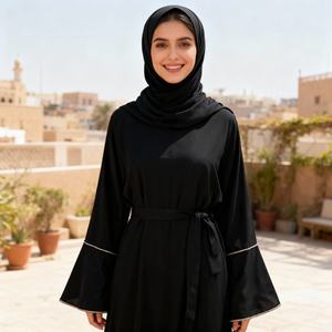 Vestido Abaya Casual 3D Moderno y Hermoso, Sin Plancha, para Mujeres Musulmanas, Tela de Alta Calidad, Nuevo Diseño, Proveedor Chino - Product Image 4