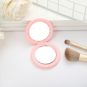 Custom Logo Double-Sided Handheld Cute Plastic Pocket Small Foldable Round Shape Travel Makeup Compact Mirror - Product Image 6