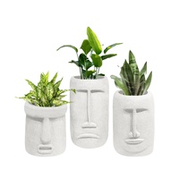 Pot Tanaman Nordic Cool Face untuk Dekorasi Rumah dan Taman, 3 Ukuran, Pot Tanaman Luar Ruangan, Pot Tanaman Besar, Pot Bunga untuk Hotel dan Kantor
