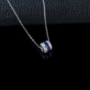 สร้อยคอจี้ไพลินสีน้ำเงิน S925 - Product Image 3