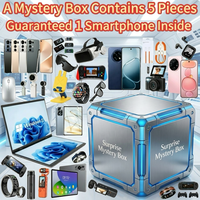 Boîte mystère électronique garantie avec smartphone inclus, téléphone portable 5G, montre connectée, tablette, écouteurs – Boîte surprise à 5 articles