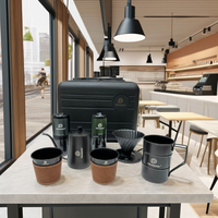 Kit de Preparación de Café Todo en Uno para Exteriores, Diseño Clásico de Acero Inoxidable 304, Ecológico, Excelente Calidad, Marca OEM