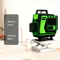 Niveau laser vert puissant pour extérieur 505-520nm, qualité industrielle, garantie 3 ans, 12/16 lignes, portée 30m, usage DIY électronique