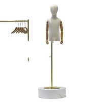 Mannequin en bois à base de fer personnalisé, main avec tête, magasin de vêtements de mode, affichage de vêtements pour enfants
