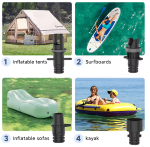 Pompe de sup électrique pour paddleboards, <span class=keywords><strong>compresseur</strong></span> d'air portable 20PSI <span class=keywords><strong>avec</strong></span> adaptateur 12V DC pour gonflables, kayaks et bateaux - Product Image 3