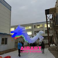 Dragon gonflable publicitaire le plus vendu, Marionnette gonflable LED en forme de dragon, Marionnette à main LED en forme de dragon