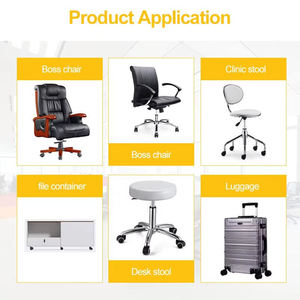 Roulettes pivotantes haute performance Wall Scroll 60 mm, tige 11*22 mm, pour chaises de bureau, meubles d'école et de salon, 52 mm - Product Image 5
