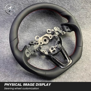 Volante Deportivo Ergonómico de Fibra de Carbono Forjado Personalizado con Cuero Napa Perforado, Compatible con <span class=keywords><strong>Mazda</strong></span> <span class=keywords><strong>MX</strong></span>-<span class=keywords><strong>5</strong></span> CX-4 CX-<span class=keywords><strong>5</strong></span> 2017-2019 - Product Image 3