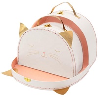 Valises en papier en forme de chat Baby Shower Birthday Girl Gift Party Present Bedroom Decoration Toy Case Cat Lover Gif