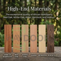 Porte intérieure double à arche en bois massif (Acajou, Chêne, Noyer) avec finition de surface personnalisée style Shaker