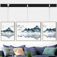 Crochet de suspension réglable en acier inoxydable pour câble, à souder et cintrer, pour système de suspension de tableaux sur rail de taille J, quincaillerie