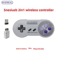 Control Inalámbrico USB con Bluetooth para Nintendo SNES Classic Mini, Compatible con Switch
