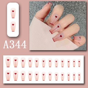 24 Piezas de <span class=keywords><strong>Uñas</strong></span> Postizas de Etiqueta Privada Personalizadas al por Mayor, Nueva Moda Estilo Francés, <span class=keywords><strong>Uñas</strong></span> a Presión de Alta Calidad, <span class=keywords><strong>Uñas</strong></span> Falsas de Gel Artificial - Product Image 2