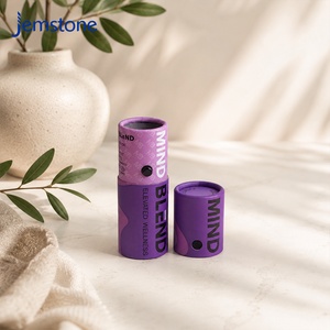 Emballage cylindrique résistant aux enfants, écologique, avec logo personnalisé, boîte en carton rigide, tube en papier avec bouton de verrouillage à l'épreuve des enfants - Product Image 3