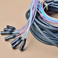 Câble multipaire XLR professionnel 8 canaux, 3 broches mâle-femelle, répartiteur audio OFC, signal équilibré sans perte pour table de mixage, scène, studio