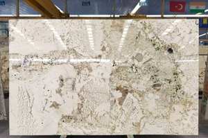 Dalle de quartzite naturelle blanche de luxe de haute qualité, polie, moderne, imperméable, avec des veines de design, pour une utilisation en intérieur, fond de table à manger - Product Image 5