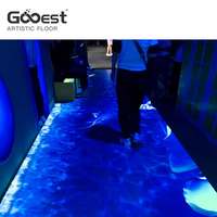 Centre de divertissement familial Gooest, jeu de projecteur interactif au sol, 15 effets, certifié ISO, 10 joueurs, aire de jeux intérieure de 2 ans, garantie 2 ans