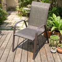 Chaises de jardin empilables EaseNeat pour l'extérieur, meubles de patio stables pour terrasses et jardins