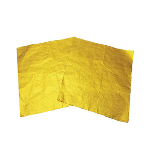 Papier d'aluminium de qualité alimentaire, doux, imprimé avec motif poisson et Noël, couleur or, 12 microns, épais et coloré - Product Image 2