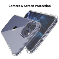 Étui de téléphone transparent en TPU antichoc pour iPhone 16 15 14 13 12 11 Pro Max Mini SE2020 XS XR XS MAX 8 7 Plus