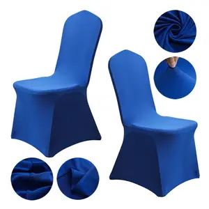 Weißer Elasthan Hochzeitsstuhlschalen stretch elastischer Stuhl Schalenbezüge Housse de Chaise für Bankett Veranstaltungen Party