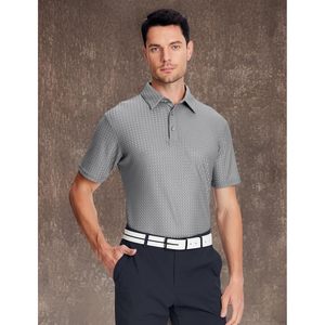 Polo de jacquard con burbujas personalizado para hombre, manga corta, de secado rápido, tejido de punto. - Product Image 6