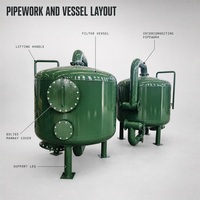 Filter Pasir Dangkal Otomatis Sirkulasi Air Industri dengan Sistem Backwashing untuk Penghilangan Turbiditas Multi-Tank Paralel