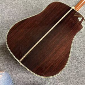 Guitare acoustique D45 en bois massif, épicéa brillant, style vintage, cordes professionnelles personnalisées - Product Image 6