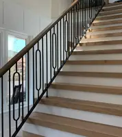 Moderno Corrimão Da Escada de Ferro Forjado Escada Horizontal para Escada