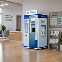 Terminal de prise de photos d'identité en libre-service avancé avec édition automatique pour les centres de visa et les aéroports