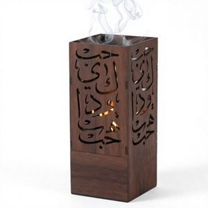 Quemador de Incienso de Madera con Escritura Árabe, Difusor de Aromaterapia Portátil, Soporte para Bakhoor para el Hogar y Espacios Religiosos - Product Image 3
