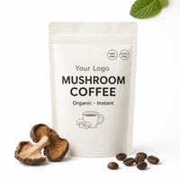 Café aux champignons instantané avec huile MCT, L-théanine, extrait de crinière de lion, boisson adaptogène bien-être sans sucre, marque privée